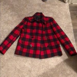 Buffalo check j crew coat sz 4